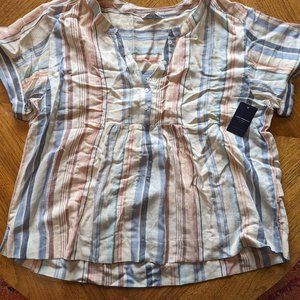 Lucky Brand Striped Babydoll Shirt